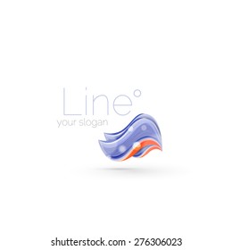 Abstract wave line logo. Vector illustration