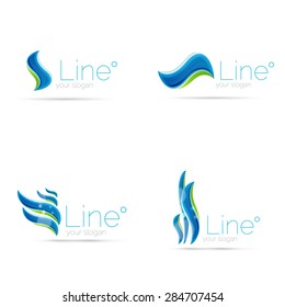 Abstract wave line logo. Vector illustration