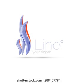 Abstract wave line logo. Vector illustration
