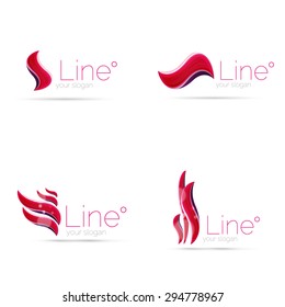 Abstract wave line logo. Vector illustration