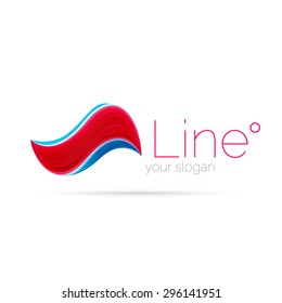 Abstract wave line logo. Vector illustration