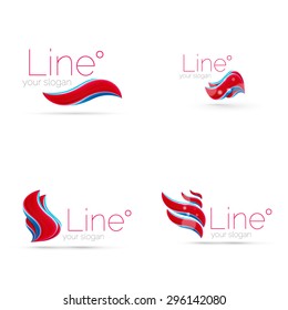 Abstract wave line logo. Vector illustration
