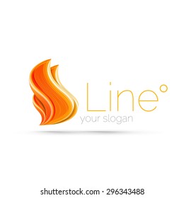 Abstract wave line logo. Vector illustration