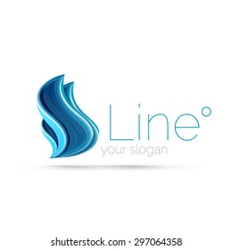 Abstract wave line logo. Vector illustration