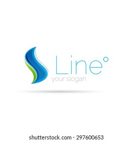 Abstract wave line logo. Vector illustration