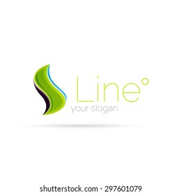 Abstract wave line logo. Vector illustration
