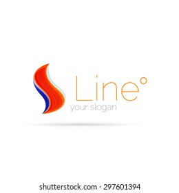 Abstract wave line logo. Vector illustration