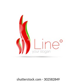 Abstract wave line logo. Vector illustration