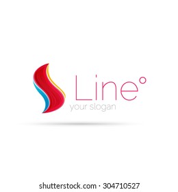 Abstract wave line logo. Vector illustration