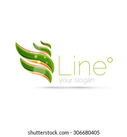Abstract wave line logo. Vector illustration