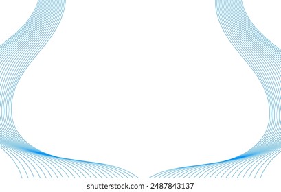 Línea de onda Abstractas sobre fondo blanco. Ecualizador de frecuencia digital. fondo de arte de línea estilizado digital. Vector