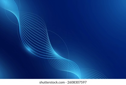 Abstract Wave, Line Particle Technology Background.Trendy.abstract background.Line blue ,colorful,Vector illustration