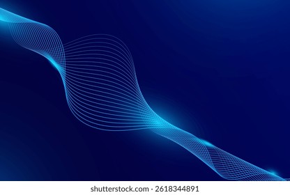 Abstract Wave, Line Particle Technology Background.Trendy.abstract background. premium background.Vector illustration	