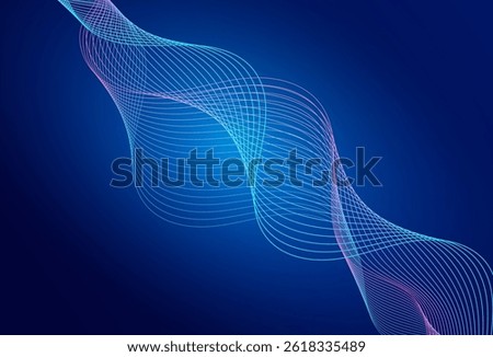 Abstract Wave, Line Particle Technology Background.Trendy.abstract background.Line pink and blue.Premium.Vector illustration