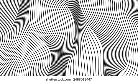 Abstract Wave Line Pattern Art Background. Vector