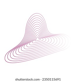 Elemento vector recolectable de la línea de onda abstracta