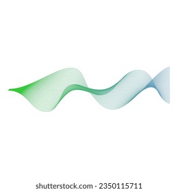 Abstract wave line recolorable vector element
