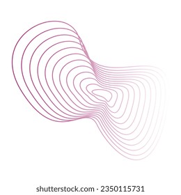 Abstract wave line recolorable vector element