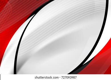 Abstract Wave Line In Red And Grey Background With Space For Text, Vector Illustration