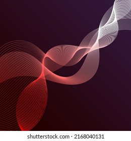 abstract wave line red and white for design instrument