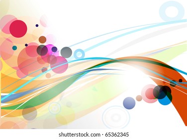 abstract wave line with sample text background. vector illustration.