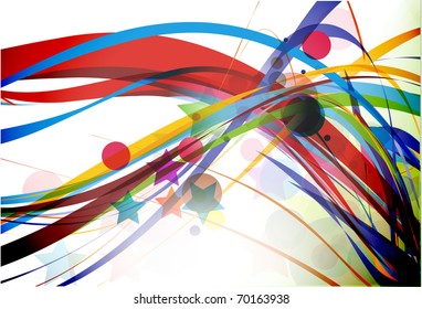 abstract wave line with sample text background. vector illustration.