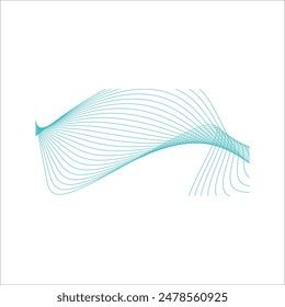 Abstract wave line shape vector element