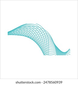 Abstract wave line shape vector element