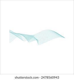 Abstract wave line shape vector element