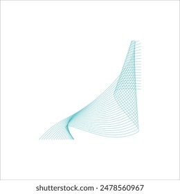 Abstract wave line shape vector element