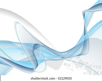 abstract wave line with space of your text, vector illustration