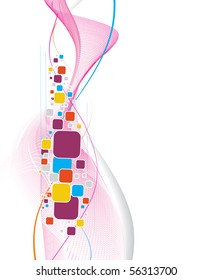 abstract wave line with space of your text, vector illustration