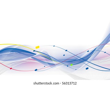abstract wave line with space of your text, vector illustration