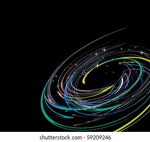 línea de onda abstracta con el espacio del texto, ilustración vectorial