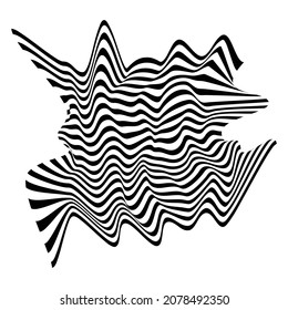 abstract wave line stripe background, 3d