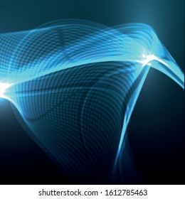 Abstract wave line vector background