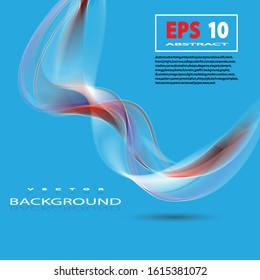 Abstract wave line vector background