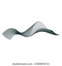 Abstract wave line vector element