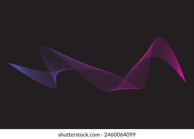 Abstract wave line vector element