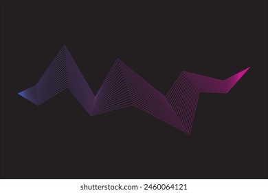 Abstract wave line vector element
