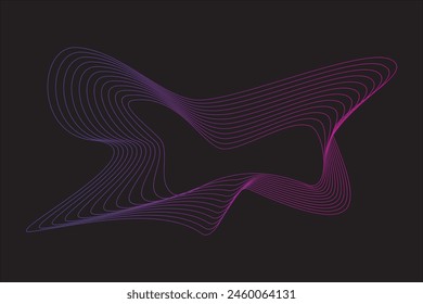 Abstract wave line vector element