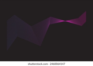 Abstract wave line vector element
