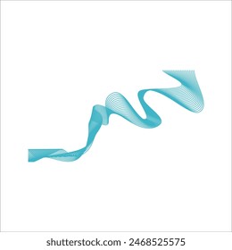 Abstract wave line vector element