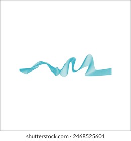 Abstract wave line vector element