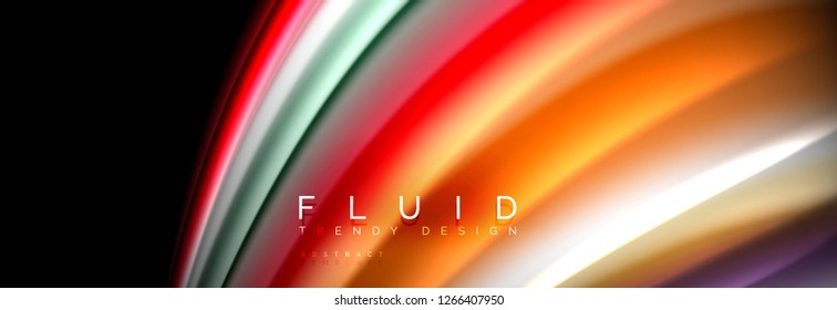 Abstract wave line water 3d background. Wave liquid shape. Splash ink paint mixing on black, vector illustration