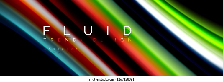 Resumen de la línea de olas de agua 3d fondo. Forma líquida ondulada. Mezcla de pintura con tinta de salpicadura en la ilustración negra vectorial