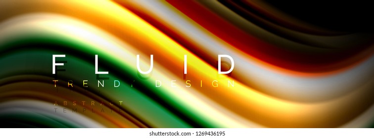 Abstract wave line water 3d background. Wave liquid shape. Splash ink paint mixing on black, vector illustration