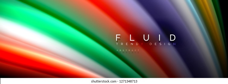 Resumen de la línea de olas de agua 3d fondo. Forma líquida ondulada. Mezcla de pintura con tinta de salpicadura en la ilustración negra vectorial