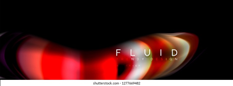 Abstract wave line water 3d background. Wave liquid shape. Splash ink paint mixing on black, vector illustration