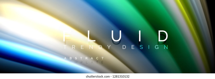 Abstract wave line water 3d background. Wave liquid shape. Splash ink paint mixing on black, vector illustration
